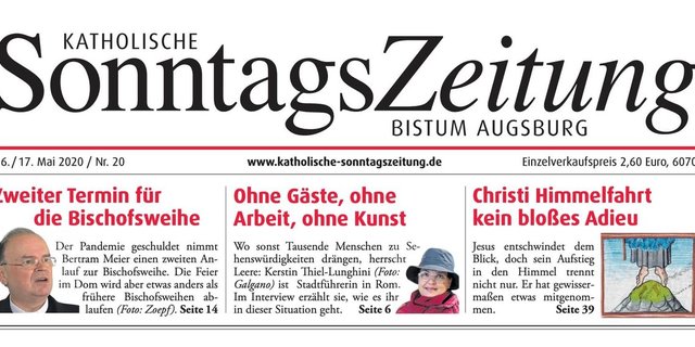 Titelseite der Katholischen Sonntagszeitung